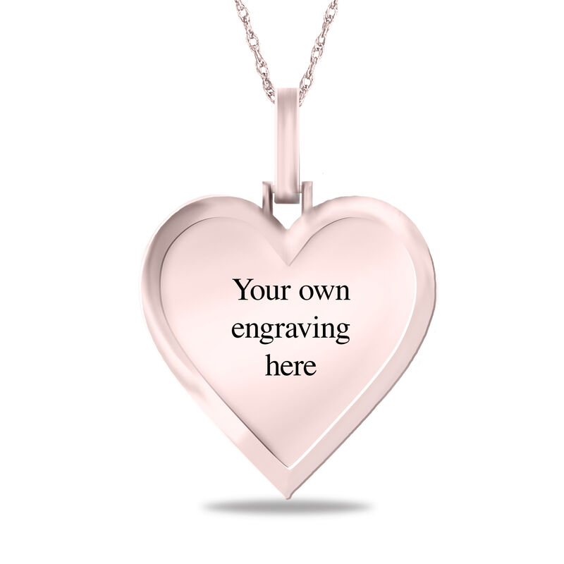 Lab Grown Diamond Bar 1ctw Heart Pendant in 10K Rose Gold image number null